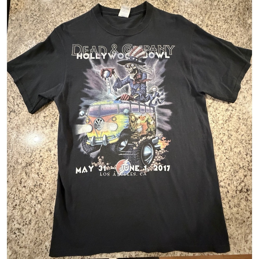 Dead and Company 2017 Summer Tour Shirt Hollywood Bowl Black medium EUC Grateful